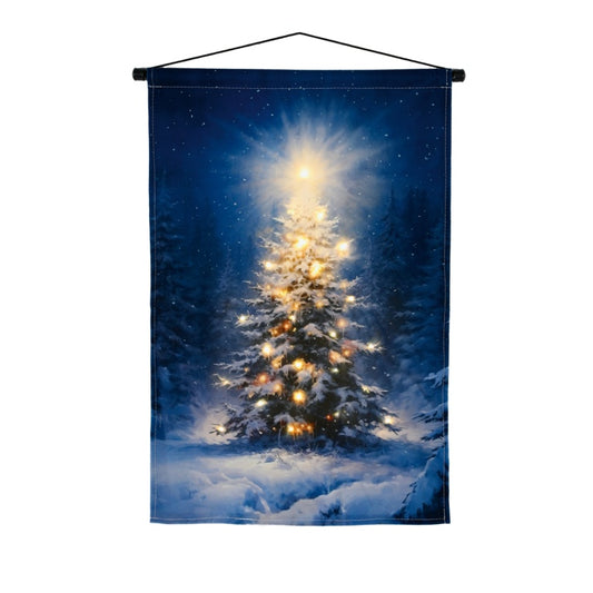 Premier Lit Christmas Tree Fabric Banner