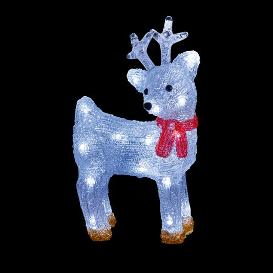 Premier Lit Acrylic Reindeer With 24 White LEDs