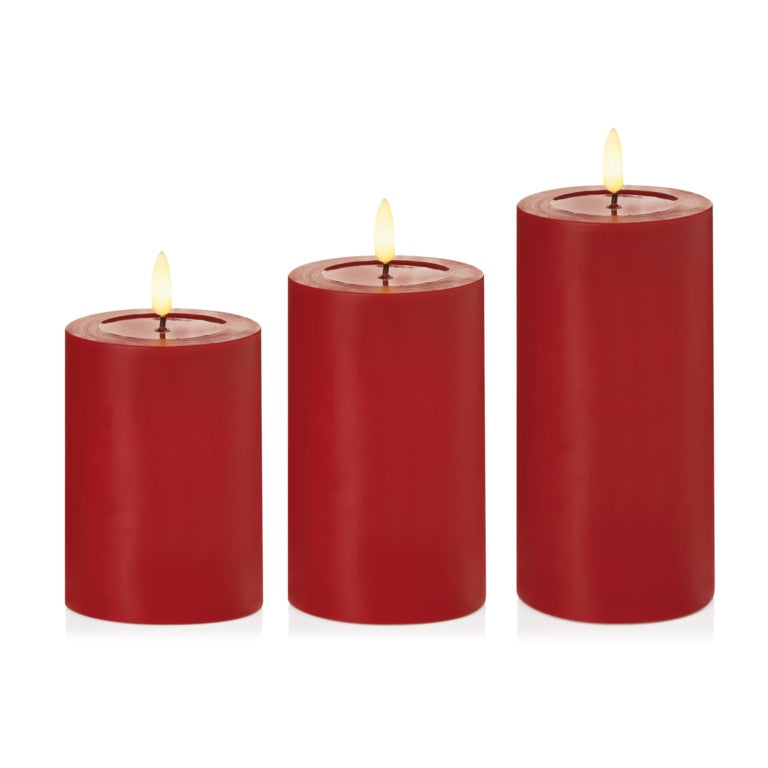 Premier Set 3 Red Flickabright Candle