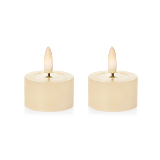 Premier Cream Flickabright  Tealight Candle 2 Piece