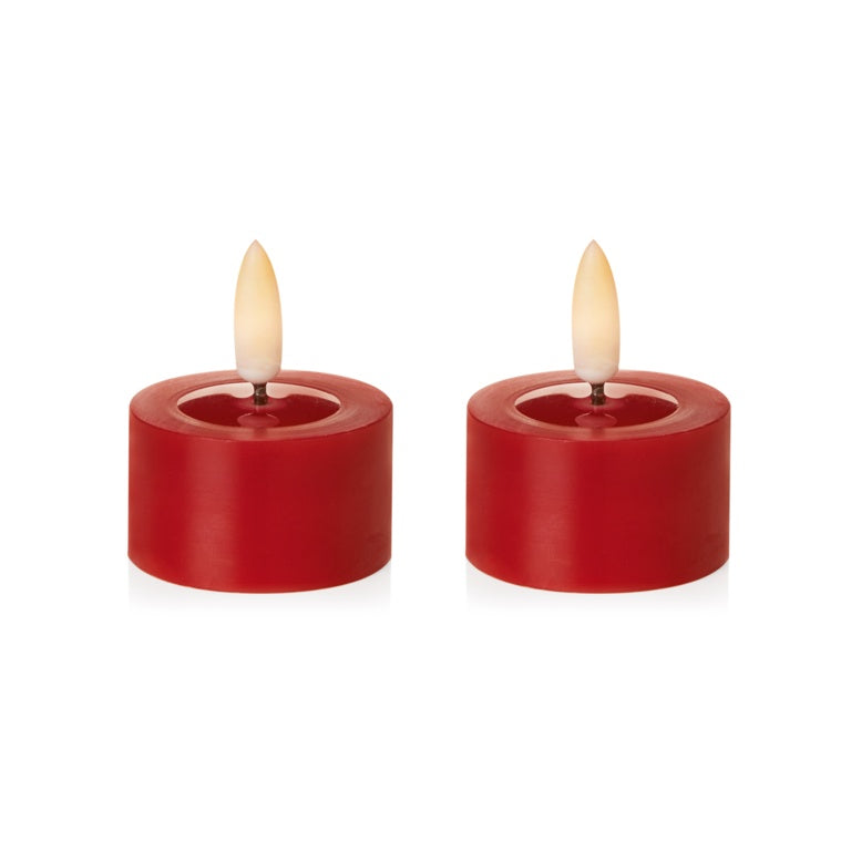 Premier Red Flickabright  Tealight Candle 2 Piece