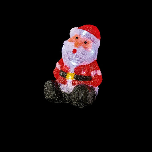 Premier Lit Acrylic Santa With 10 LEDs