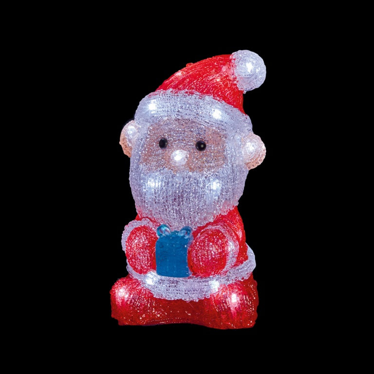 Premier Lit Acrylic Santa With 24 White LEDs