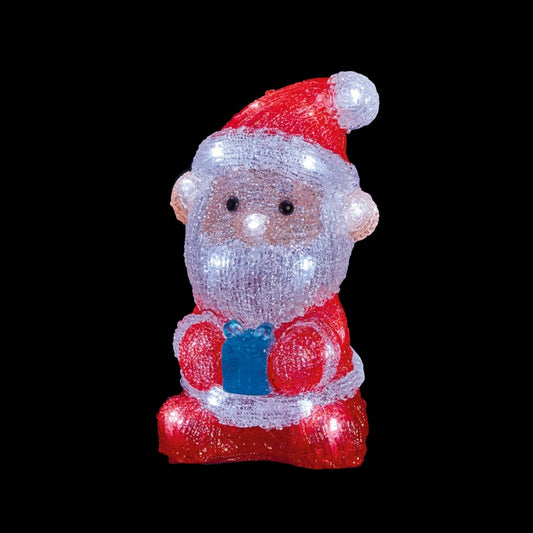 Premier Lit Acrylic Santa With 24 White LEDs