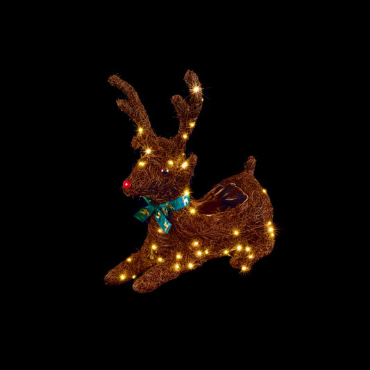 Premier Outdoor Lying Reindeer Planter  80 Warm White LEDs