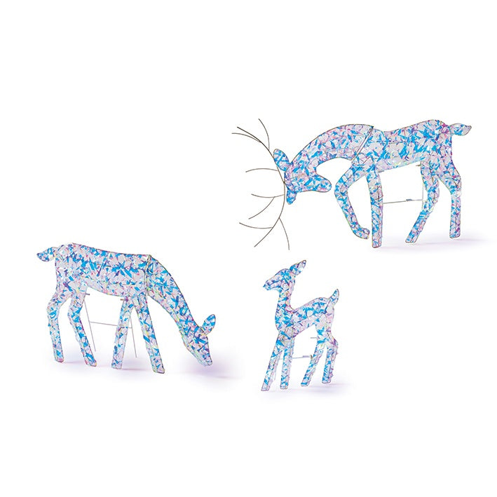 Premier Set 3 Lit Irid Twist Reindeer