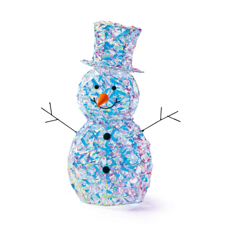 Premier Lit Irid Twist Snowman 20 White LEDs