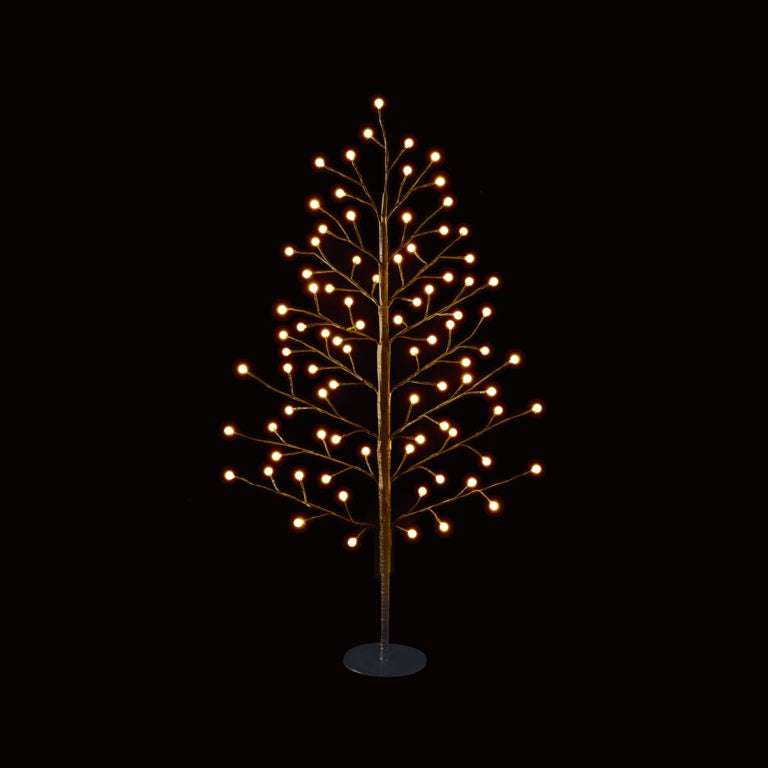 Premier Lit Black Berry Tree With 87 Warm White LEDs