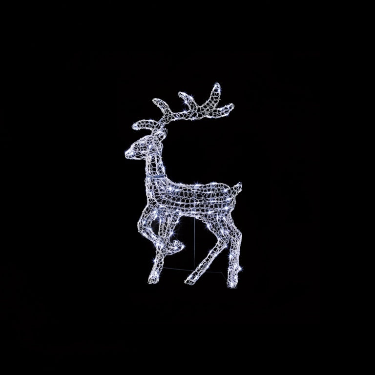 Premier 2D Soft Acrylic Deer With 120 LED's White