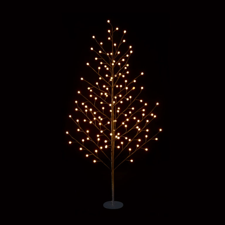 Premier Lit Black Berry Tree With 128 Warm White LEDs