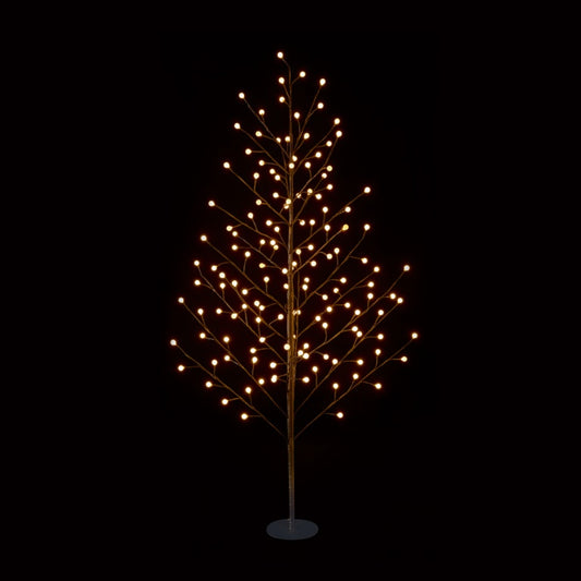 Premier Lit Black Berry Tree With 128 Warm White LEDs