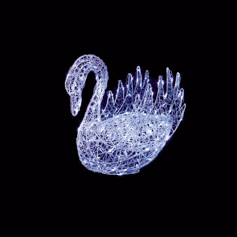 Premier Soft Acrylic Swan 200 White LEDs