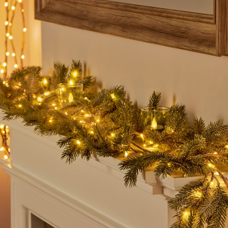 Premier Pine Needle Garland 120 LEDs