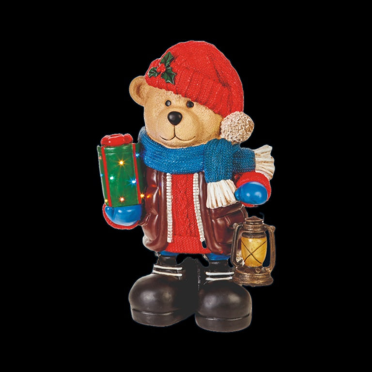 Premier Lit Standing Teddy Bear With Lantern