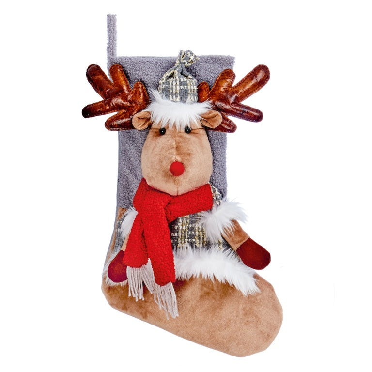 Premier Reindeer Plush Stocking