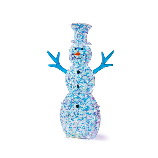 Premier Lit Irid Twist Snowman 50 White LEDs