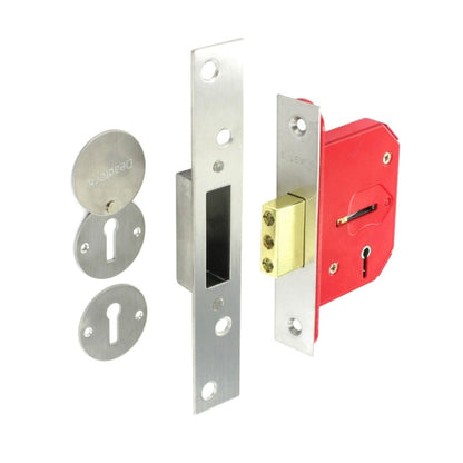 Securit 5 Lever Deadlock Brass Plated