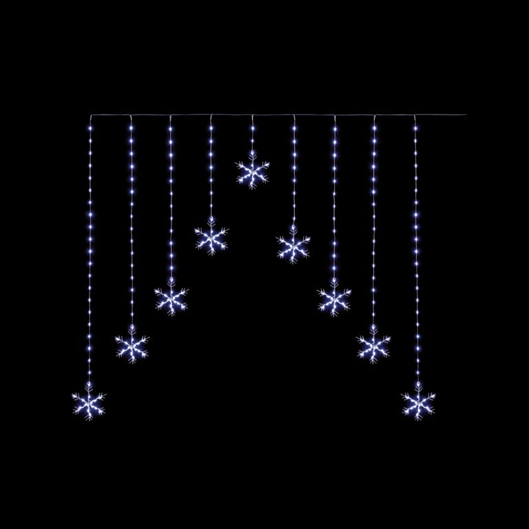 Premier FlexiBrights Snowflake V Curtain With 267 LEDs White