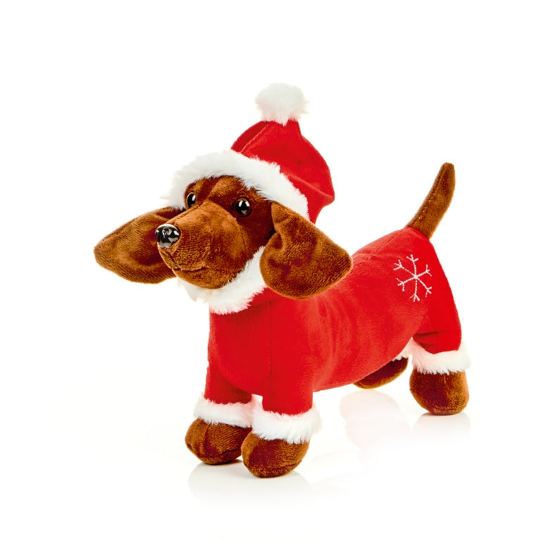 Premier Plush Santa Sausage Dog