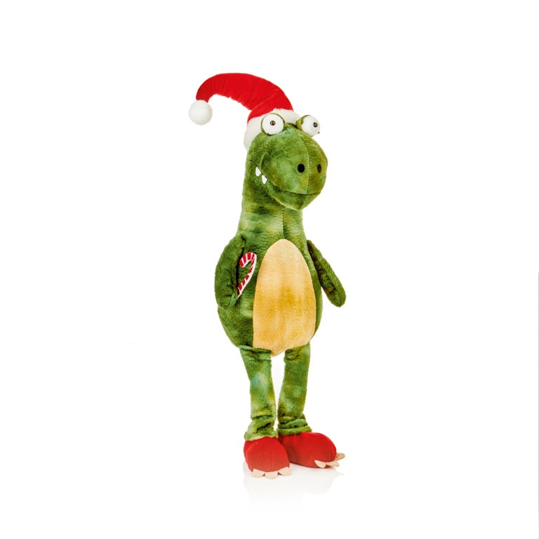 Premier Standing T-Rex With Santa Hat Plush