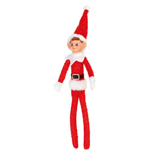 Premier Red Plush Elf Hanging Decoration