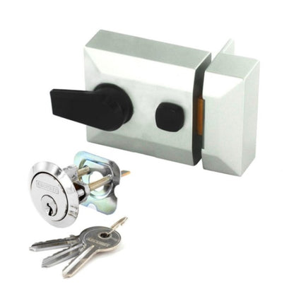 Securit Silver Finish Double Locking Nightlatch