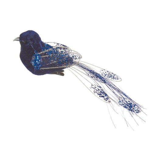 Premier Dark Blue Glitter Feather Bird