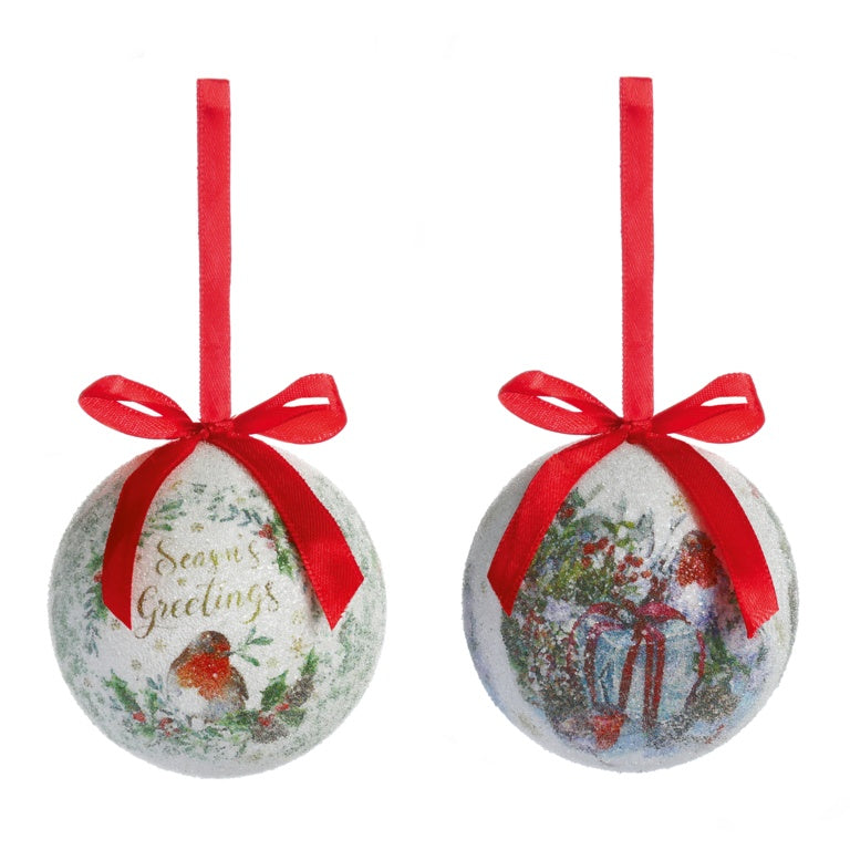 Premier Robin Decoupage Baubles