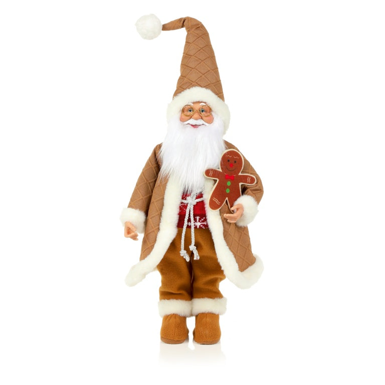 Premier Gingerbread Standing Santa