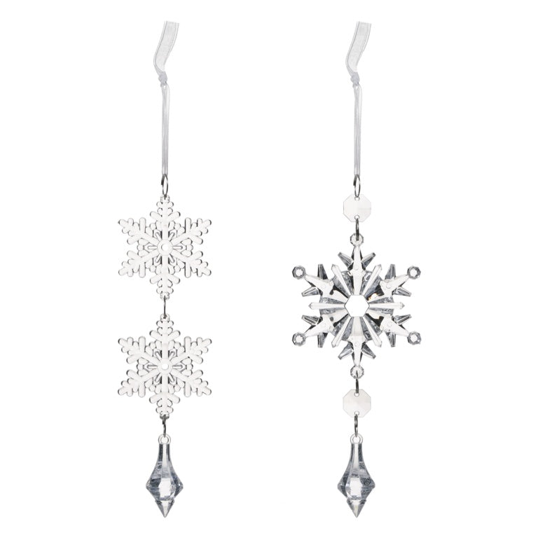 Premier Clear Snowflake Hanging Decoration