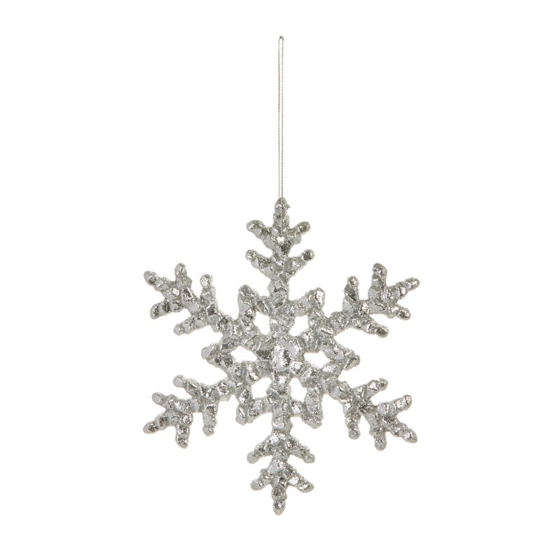 Premier Silver Snowflake Hanging Decoration