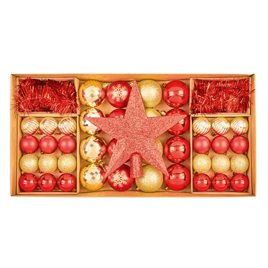 Premier Red Champagne Gold Shatterproof Bauble