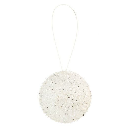 Premier White Glittered Bauble