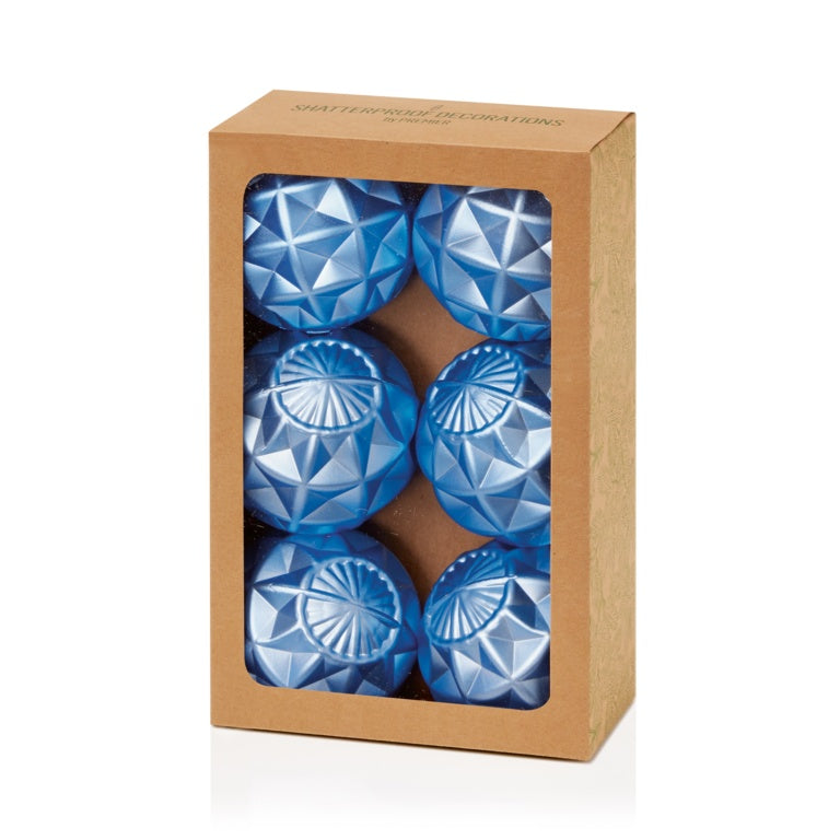 Premier 6 Piece Cornflower Blue Geo Balls