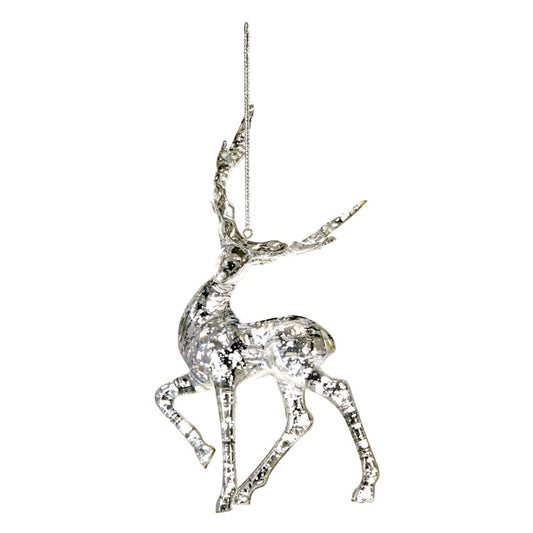 Premier Silver Reindeer Hanging Decoration