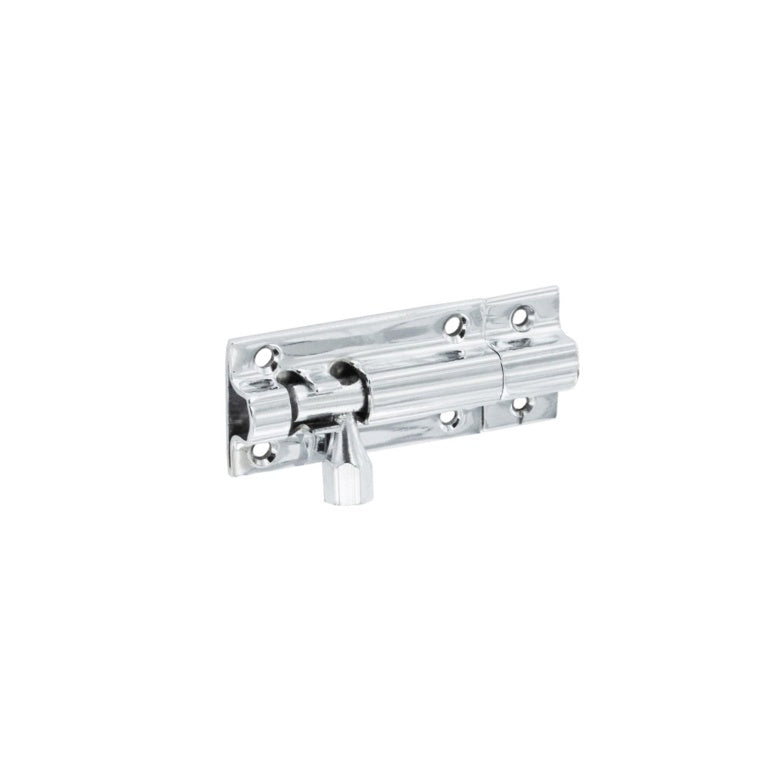 Perno de puerta cromado Securit de 1" de ancho y 63 mm