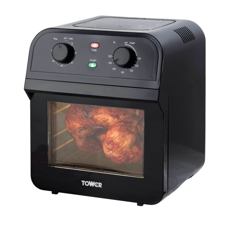 Tower T17065 Vortx Manual Air Fryer Oven Black 12ltr