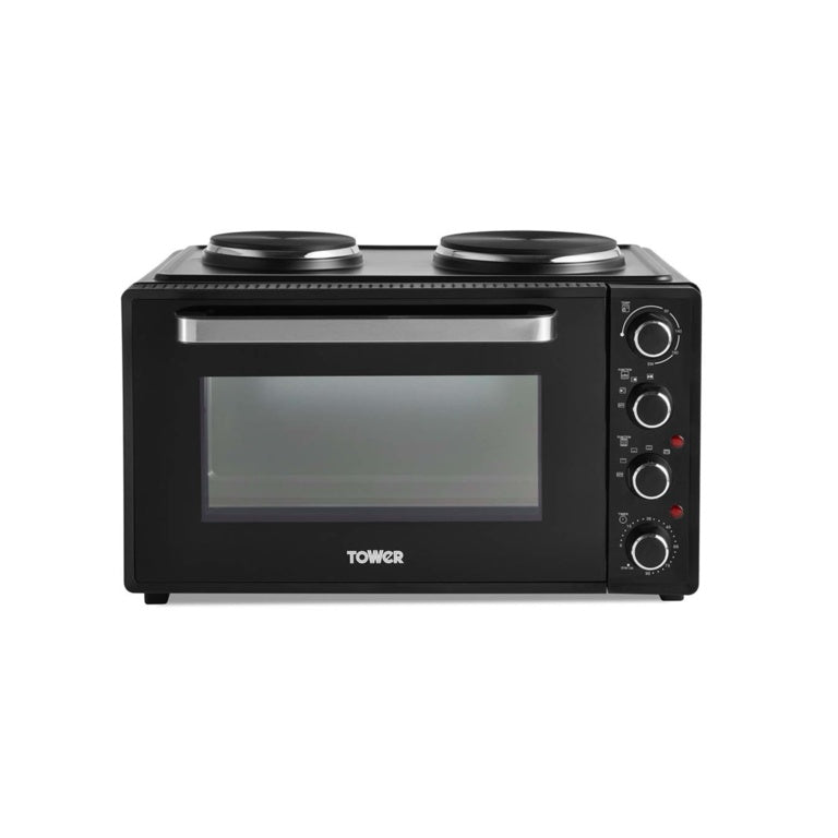 Tower Mini Oven With Hot Plates Black 42ltr