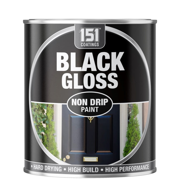 151 Coatings Non Drip Gloss Black Paint 300ml