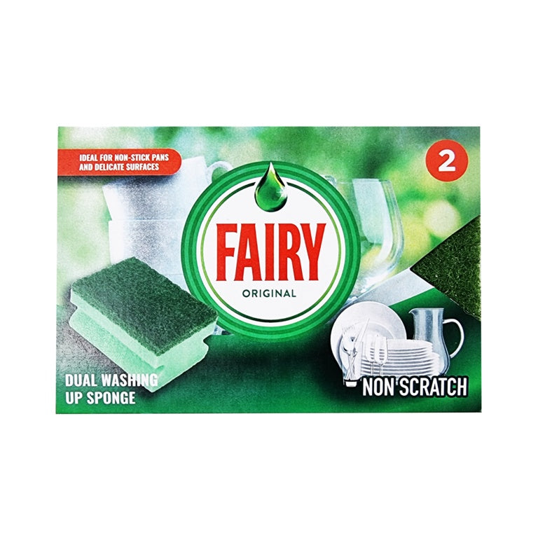 Addis Fairy Dual Sponge Scourer Pack 2