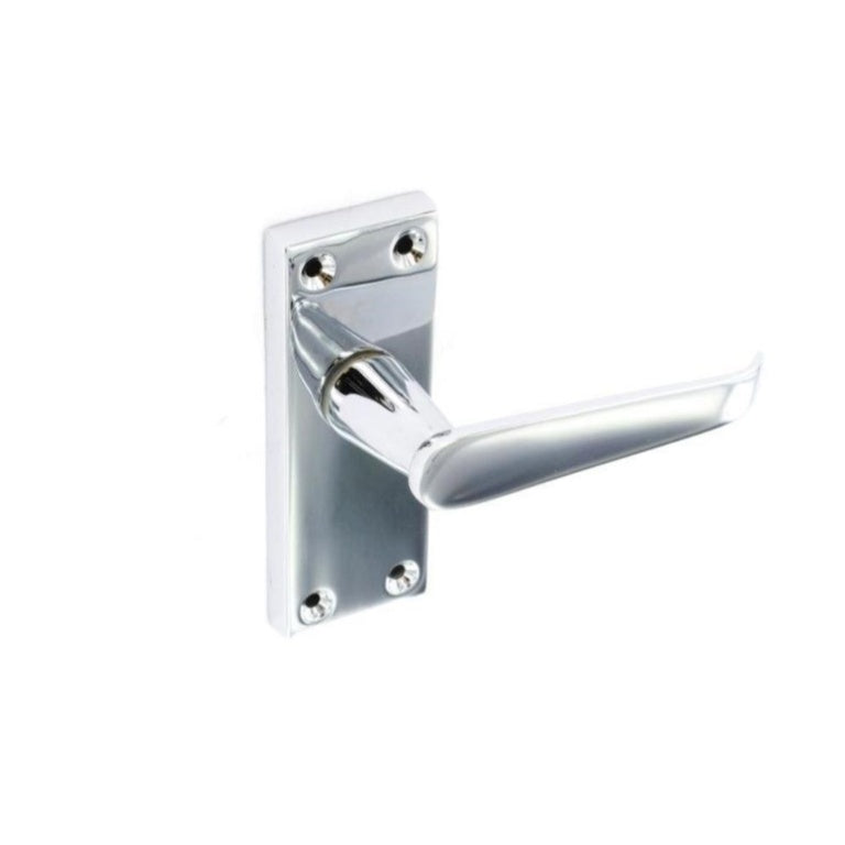 Securit Chrome Flat Latch Handles (Pair)