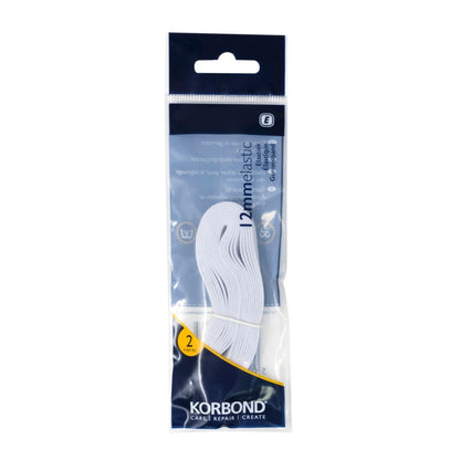 Korbond Elastic – White 12mm x 2m