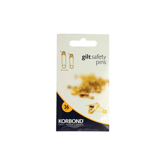 Korbond Gilt Safety Pins