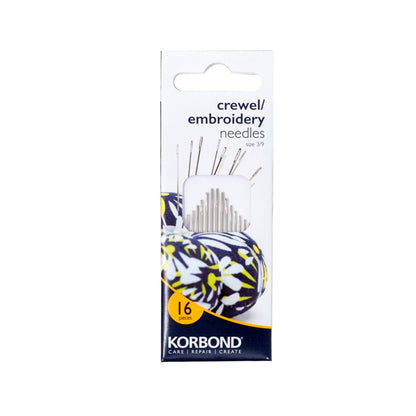 Korbond Crewel Embroidery Needles 16 Piece