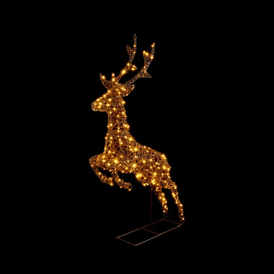 Premier Multi Action Rattan Effect Prancing Stag