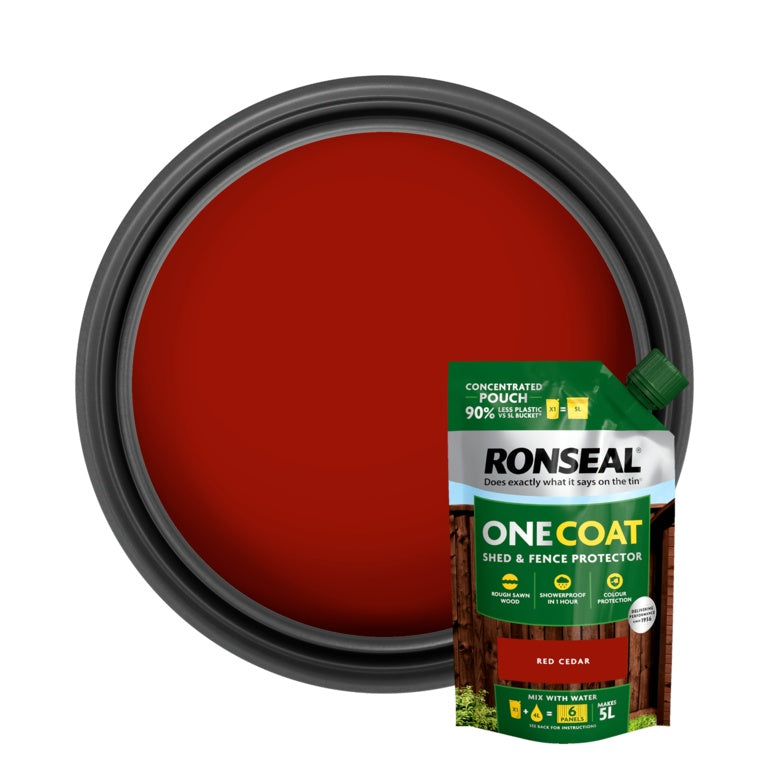 Ronseal One Coat Shed & Fence Refill Pouch 950ml