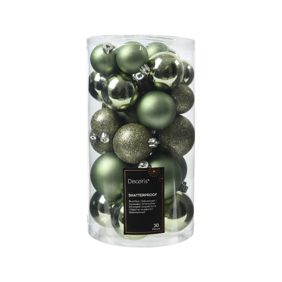 Kaemingk Shatterproof Baubles Tube 30