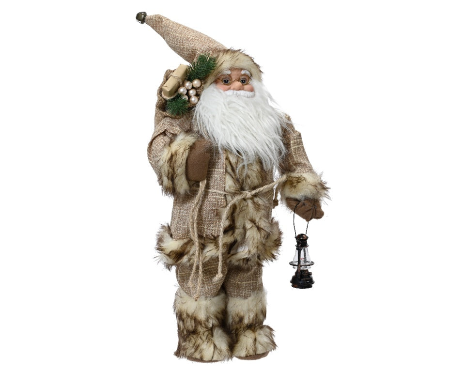 Kaemingk Santa With Brown Coat 60cm