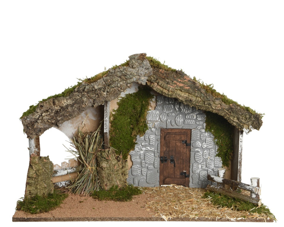 Kaemingk Nativity House Natural 40cm