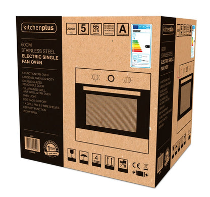 Kitchenplus Stainless Steel Electric Single Fan Oven